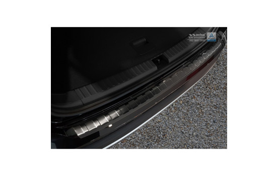 Black stainless steel bumper protector suitable for Seat Ateca 2016- 'Ribs'