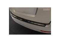 Black stainless steel bumper protector suitable for Skoda Octavia II Combi 2004-2013 'Ribs'