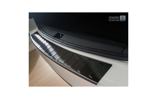 Black stainless steel bumper protector suitable for Skoda Octavia III Kombi 2013- 'Ribs', Image 2