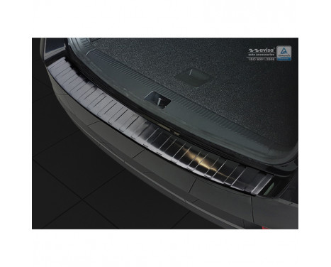 Black stainless steel bumper protector suitable for Skoda Octavia III Kombi Facelift 2017- 'Ribs'