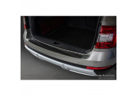 Black stainless steel bumper protector suitable for Skoda Octavia III Scout 2014-2020 'Ribs'
