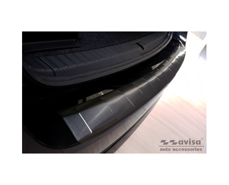Black stainless steel bumper protector suitable for Skoda Octavia IV Kombi 2020- 'Ribs', Image 2