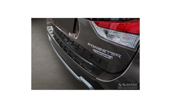 Black stainless steel bumper protector suitable for Subaru Forester (SK) 2018- 'STRONG EDITION'