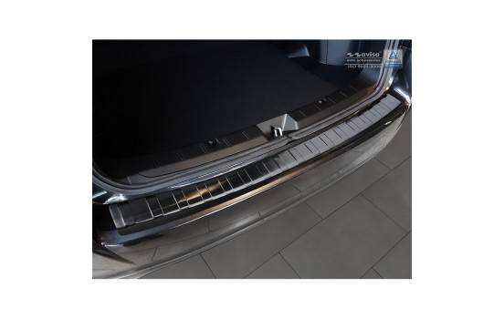 Black stainless steel bumper protector suitable for Subaru Impreza V (GT) 5-door 2017- 'Ribs', Image 2