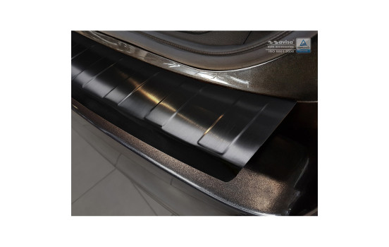 Black stainless steel bumper protector suitable for Subaru Impreza V (GT) 5-door 2017- 'Ribs', Image 3