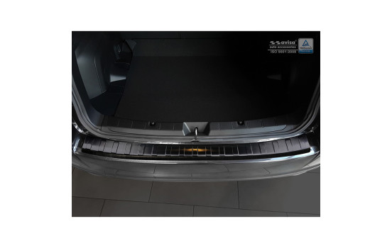 Black stainless steel bumper protector suitable for Subaru Impreza V (GT) 5-door 2017- 'Ribs', Image 4