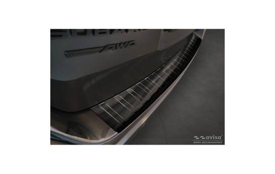 Black stainless steel bumper protector suitable for Subaru Outback (BT) 2020- 'Ribs'