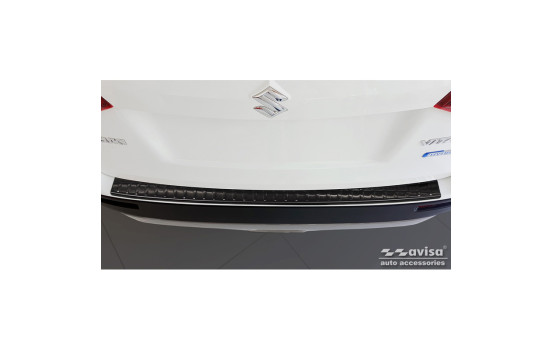 Black stainless steel bumper protector suitable for Suzuki Vitara II 2015-2018 & FL 2018- incl. Hybrid 'Rib, Image 3