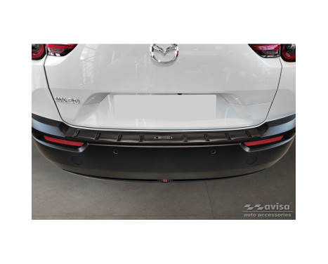Black stainless steel bumper protector suitable for the Mazda MX-30 2020- 'STRONG EDITION'