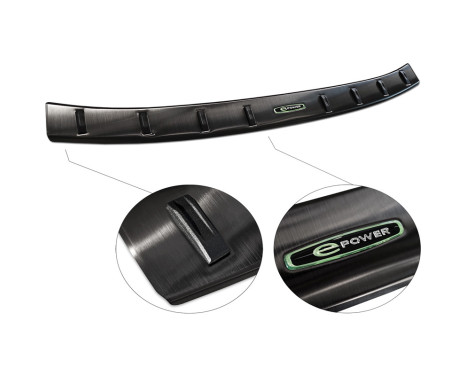 Black stainless steel bumper protector suitable for the Mazda MX-30 2020- 'STRONG EDITION', Image 6