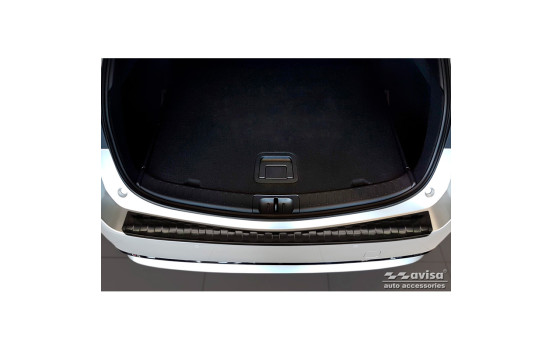 Black stainless steel bumper protector suitable for Toyota Corolla XII Combi 2019- 'Ribs', Image 3