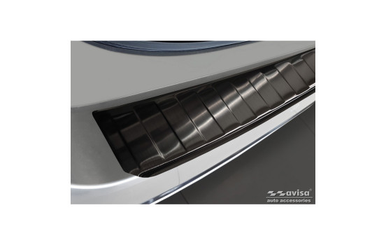 Black stainless steel bumper protector suitable for Toyota Corolla XII Combi 2019- 'Ribs', Image 4