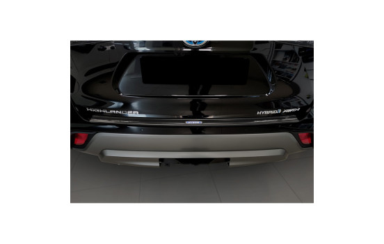 Black stainless steel bumper protector suitable for Toyota Highlander (XU70) 2020- 'Hybrid', Image 2