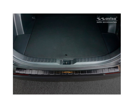 Black stainless steel bumper protector suitable for Toyota RAV4 (5th Gen.) 2018- 'Ribs', Image 2