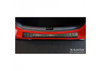 Black stainless steel bumper protector suitable for Toyota Yaris IV Hatchback 5-door 2020- 'Ribs'