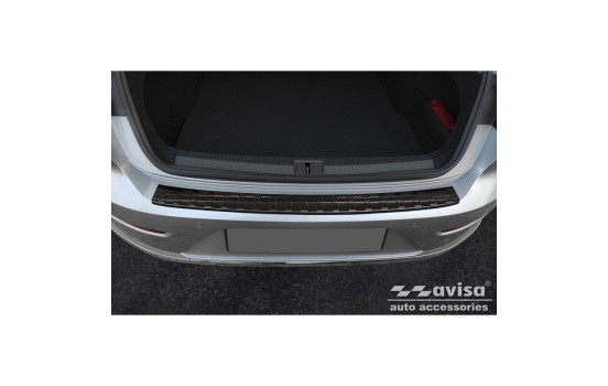 Black stainless steel bumper protector suitable for Volkswagen Arteon Shooting Brake 2020- 'Ribs'