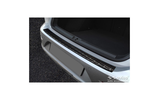 Black stainless steel bumper protector suitable for Volkswagen Arteon Shooting Brake 2020- 'Ribs', Image 2