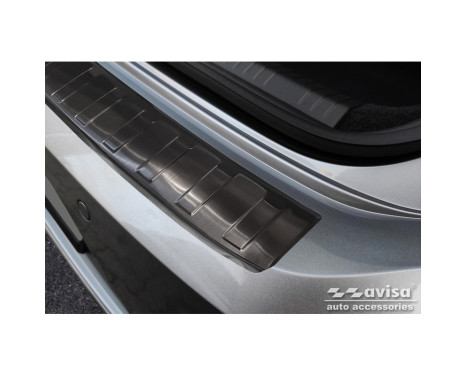 Black stainless steel bumper protector suitable for Volkswagen Arteon Shooting Brake 2020- 'Ribs', Image 3