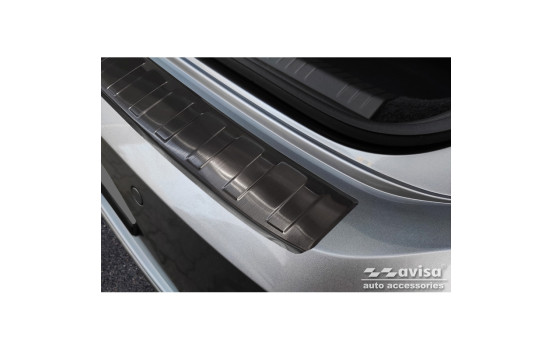 Black stainless steel bumper protector suitable for Volkswagen Arteon Shooting Brake 2020- 'Ribs', Image 3