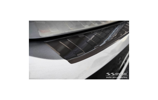 Black stainless steel bumper protector suitable for Volkswagen Arteon Shooting Brake 2020- 'Ribs', Image 4