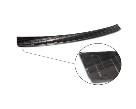 Black stainless steel bumper protector suitable for Volkswagen Arteon Shooting Brake 2020- 'Ribs', Image 7