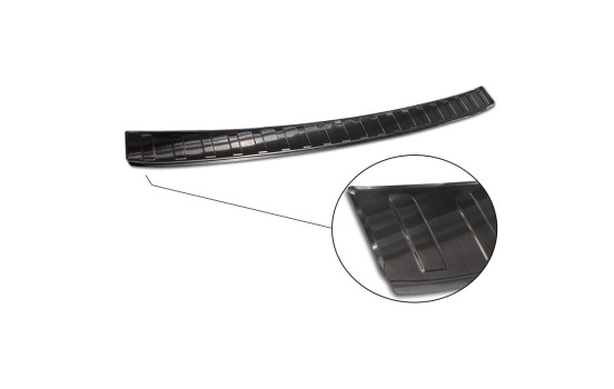 Black stainless steel bumper protector suitable for Volkswagen Arteon Shooting Brake 2020- 'Ribs', Image 7