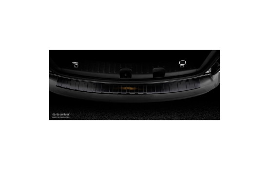 Black stainless steel bumper protector suitable for Volkswagen Caddy 2004-2015 & FL 2015- 'Ribs', Image 3