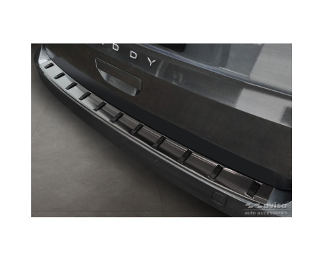 Black stainless steel bumper protector suitable for Volkswagen Caddy V Cargo & Combi 2020- 'STRONG EDITION'