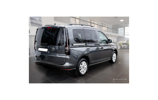 Black stainless steel bumper protector suitable for Volkswagen Caddy V Cargo & Combi 2020- 'STRONG EDITION', Image 5