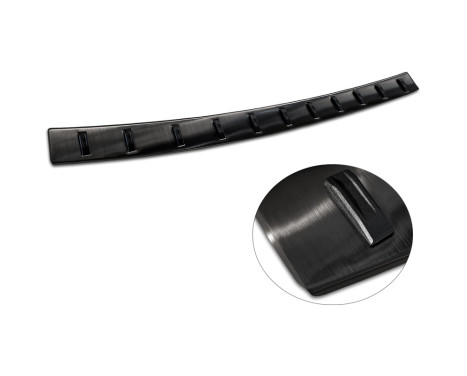 Black stainless steel bumper protector suitable for Volkswagen Caddy V Cargo & Combi 2020- 'STRONG EDITION', Image 6