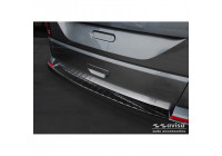 Black stainless steel bumper protector suitable for Volkswagen Caravelle T6 2015- & FL 2019- (with tailgate)