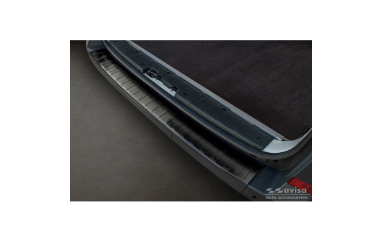 Black stainless steel bumper protector suitable for Volkswagen Crafter & MAN TGE 2017- 'Ribs' ('XL'-, Image 3