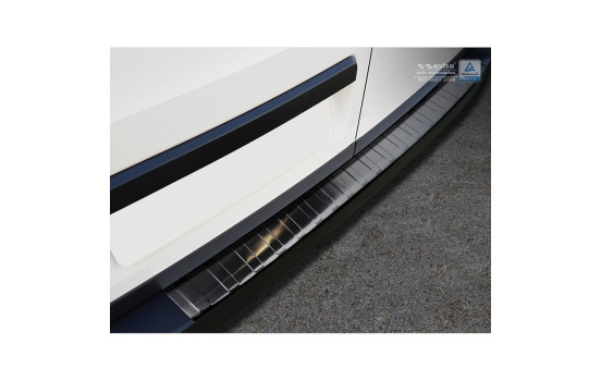Black stainless steel bumper protector suitable for Volkswagen Crafter TGE 2017- 'Ribs'