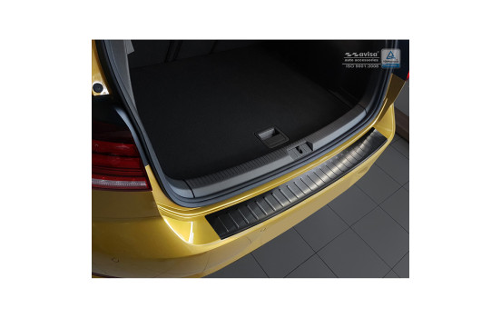 Black stainless steel bumper protector suitable for Volkswagen Golf VII HB 5-door 2012-2017 & 2017- 'Ribs', Image 3