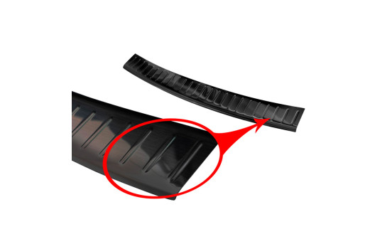 Black stainless steel bumper protector suitable for Volkswagen Golf VII Variant 2012-2017 'Ribs', Image 5