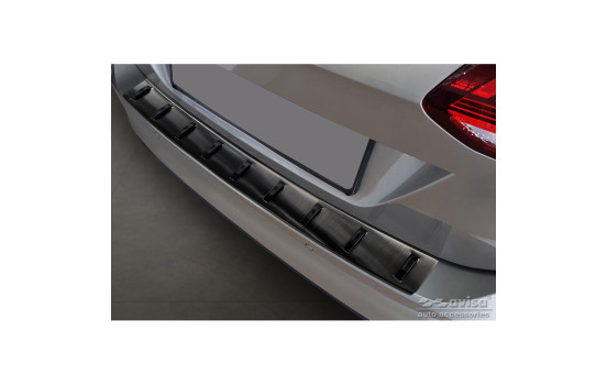 Black stainless steel bumper protector suitable for Volkswagen Golf VII Variant incl. Alltrack 2012-2017 'S