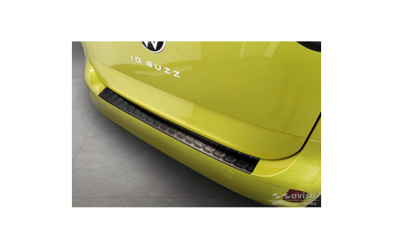 Black stainless steel bumper protector suitable for Volkswagen ID.Buzz 2022- 'Ribs'