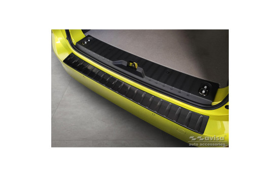 Black stainless steel bumper protector suitable for Volkswagen ID.Buzz 2022- 'Ribs', Image 3