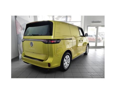 Black stainless steel bumper protector suitable for Volkswagen ID.Buzz 2022- 'Ribs', Image 5