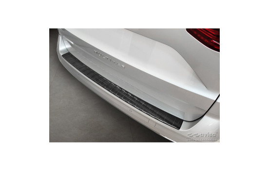 Black stainless steel bumper protector suitable for Volkswagen Multivan T7 2021- 'Ribs'