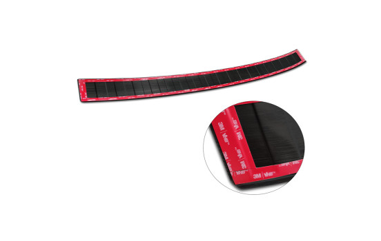 Black stainless steel bumper protector suitable for Volkswagen Multivan T7 2021- 'Ribs', Image 7