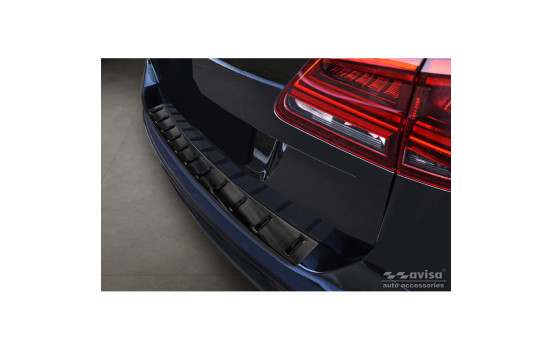 Black stainless steel bumper protector suitable for Volkswagen Sharan II & Seat Alhambra II 2010- 'STRONG E
