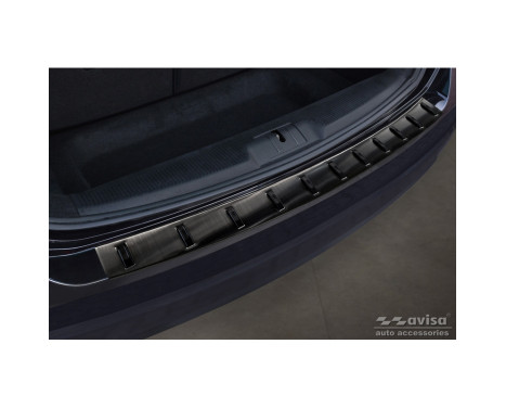 Black stainless steel bumper protector suitable for Volkswagen Sharan II & Seat Alhambra II 2010- 'STRONG E, Image 3