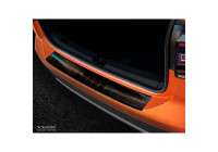 Black stainless steel bumper protector suitable for Volkswagen T-Cross 2019- 'Ribs'