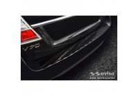 Black stainless steel bumper protector suitable for Volvo V70 Facelift 2013-2016 'Ribs'