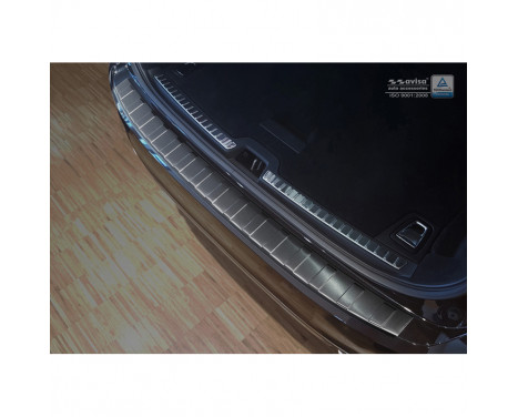 Black stainless steel bumper protector suitable for Volvo V90 9/2016- 'Ribs', Image 2