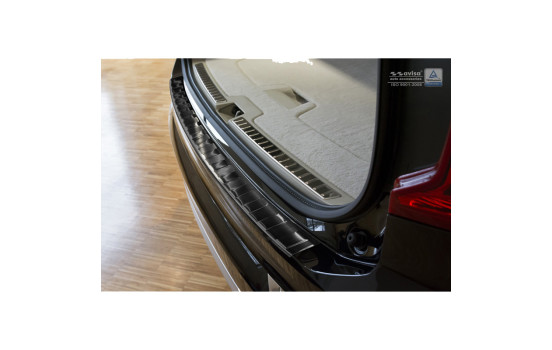 Black stainless steel bumper protector suitable for Volvo XC90 2015- 'Ribs'