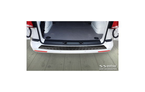 Black stainless steel bumper protector suitable for VW Transporter T5 2003-2015 (all) & T6 2015- / FL 2019