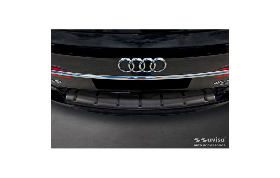 Black Stainless Steel Rear Bumper Protector Audi A6 (C8) Avant incl. S-Line 2023- 'STRONG EDITION'
