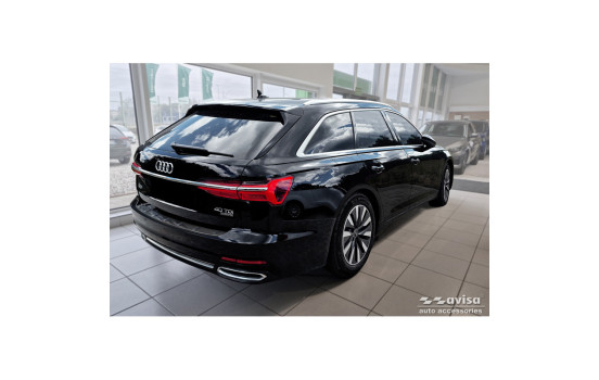 Black Stainless Steel Rear Bumper Protector Audi A6 (C8) Avant incl. S-Line 2023- 'STRONG EDITION', Image 5